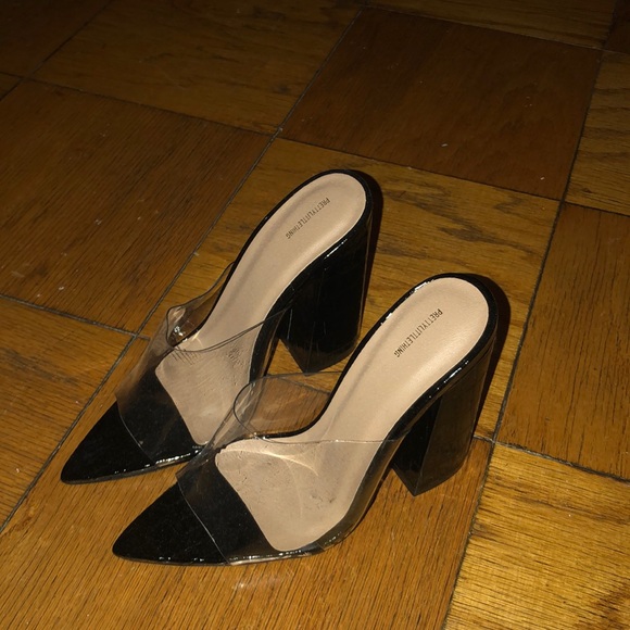 pretty little thing black heels